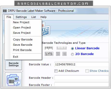 Screenshot of 2D Barcodes 7.3.0.1