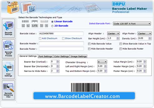 Barcode Label Creator screenshot