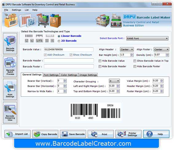 Retail Barcode Label Creator