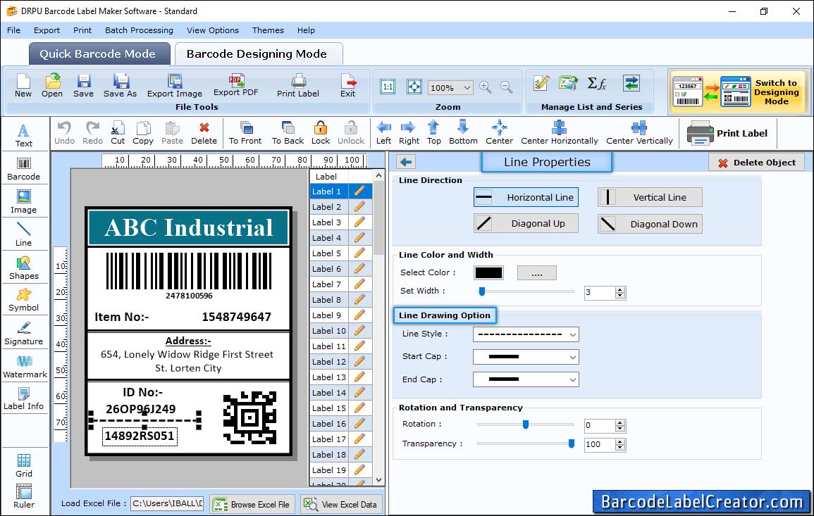 Barcode Label Creator - Standard Edition