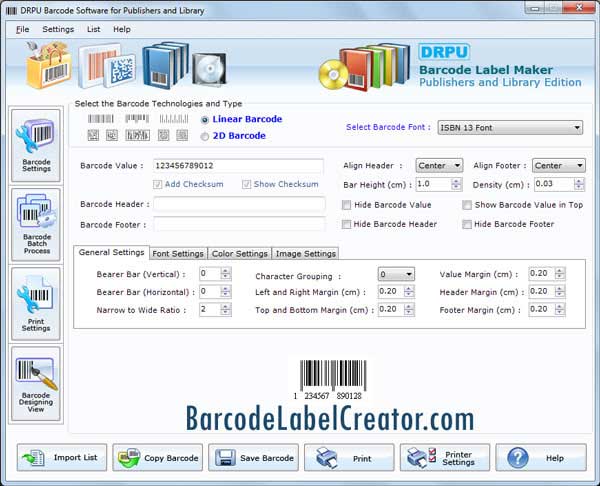 Windows 7 Library Barcode Label Creator 8.3.0.1 full