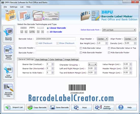 Windows 7 Post Office Barcode Creator 8.3.0.1 full