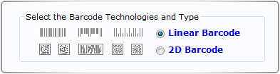 Linear and 2D Barcode Labels