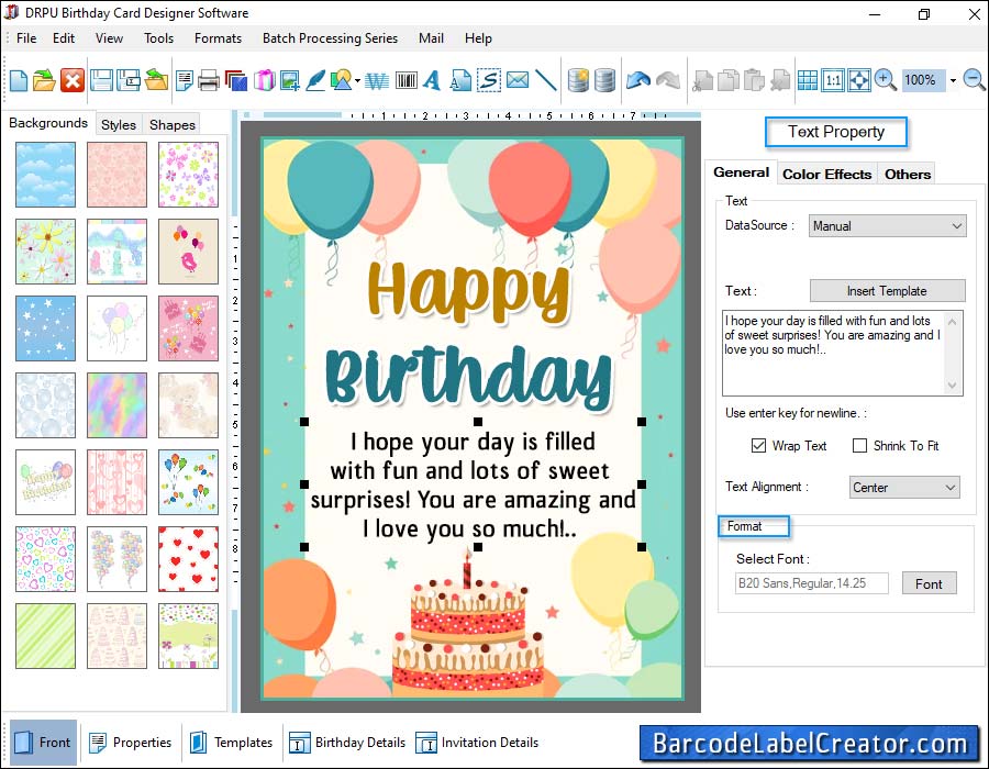 Birthday Cards Designing Software