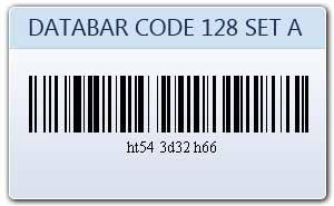 Databar Code 128 Set A