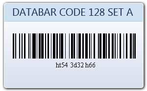 Databar Code 128 Set A