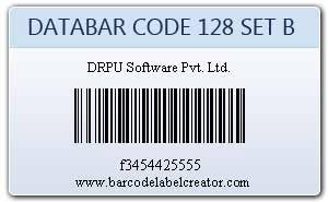 Databar code 128 set B