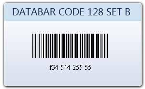 Databar code 128 set B