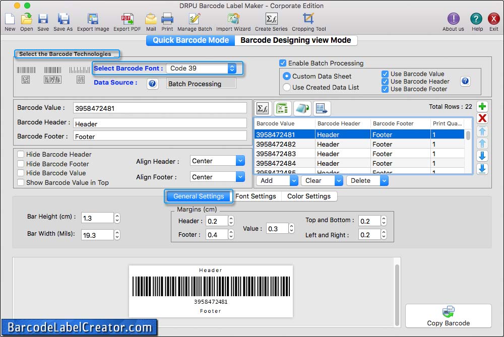 Barcode Properties