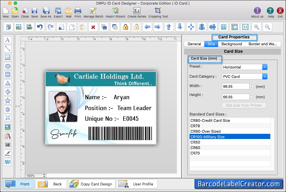 ID Card Designer Corporate Edition for Mac