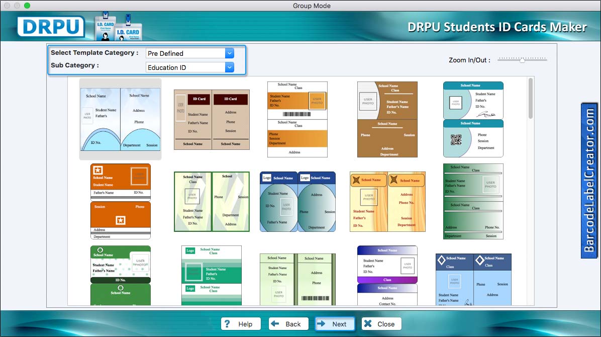 Choose Pre-defined Template