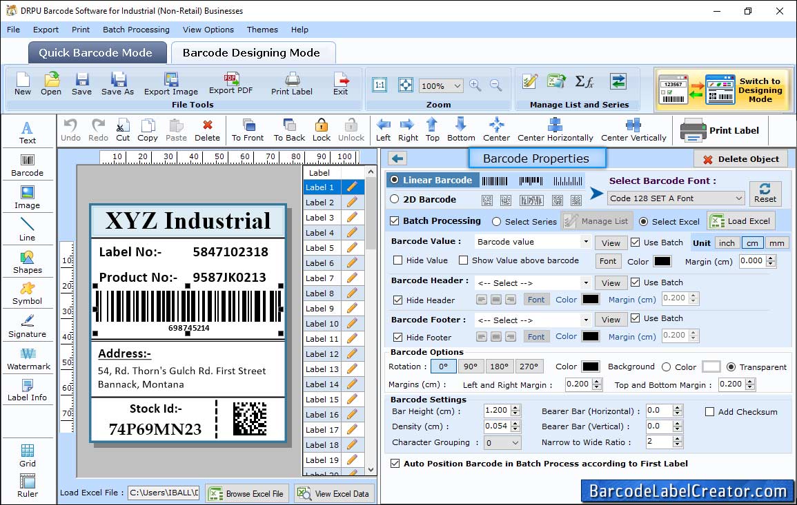 Barcode Properties