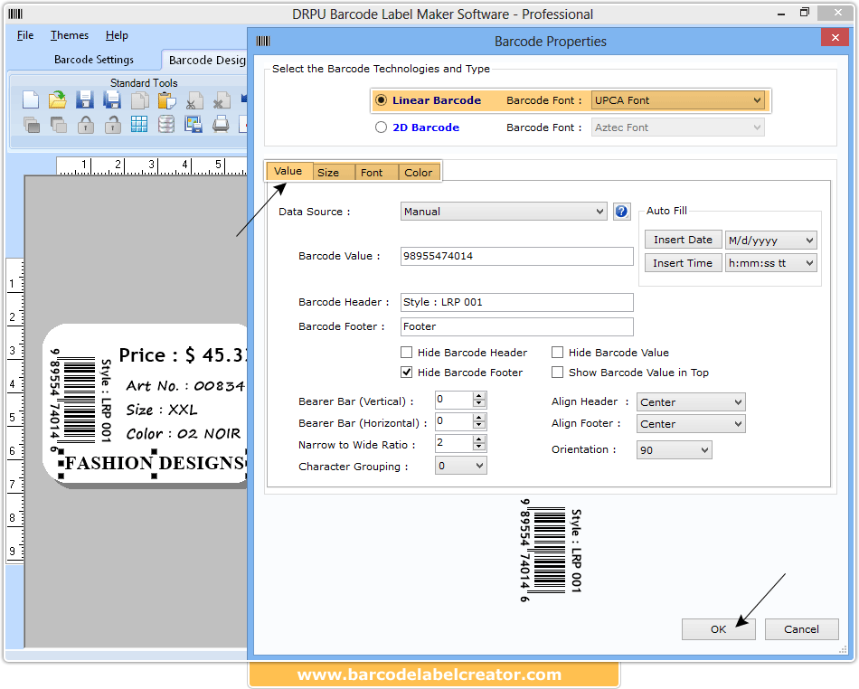 Barcode label creator Professional Edition screenshots barcode maker software