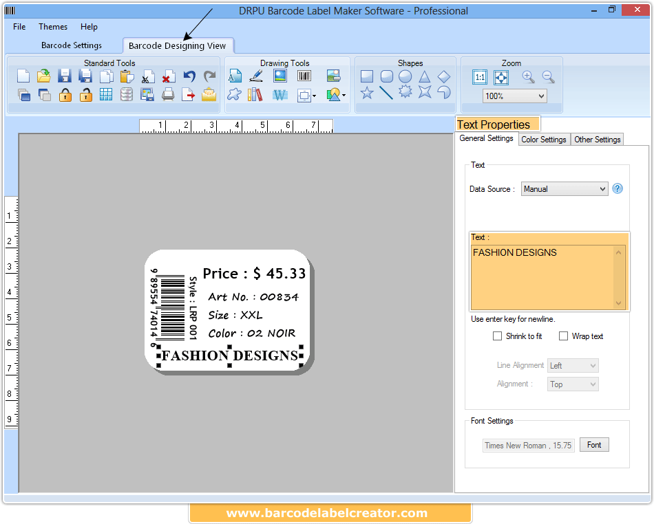 Barcode label creator Professional Edition screenshots barcode maker