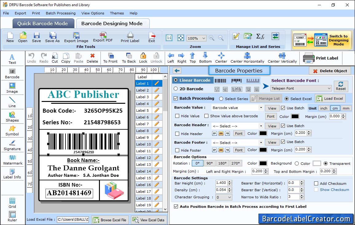 Barcode Properties