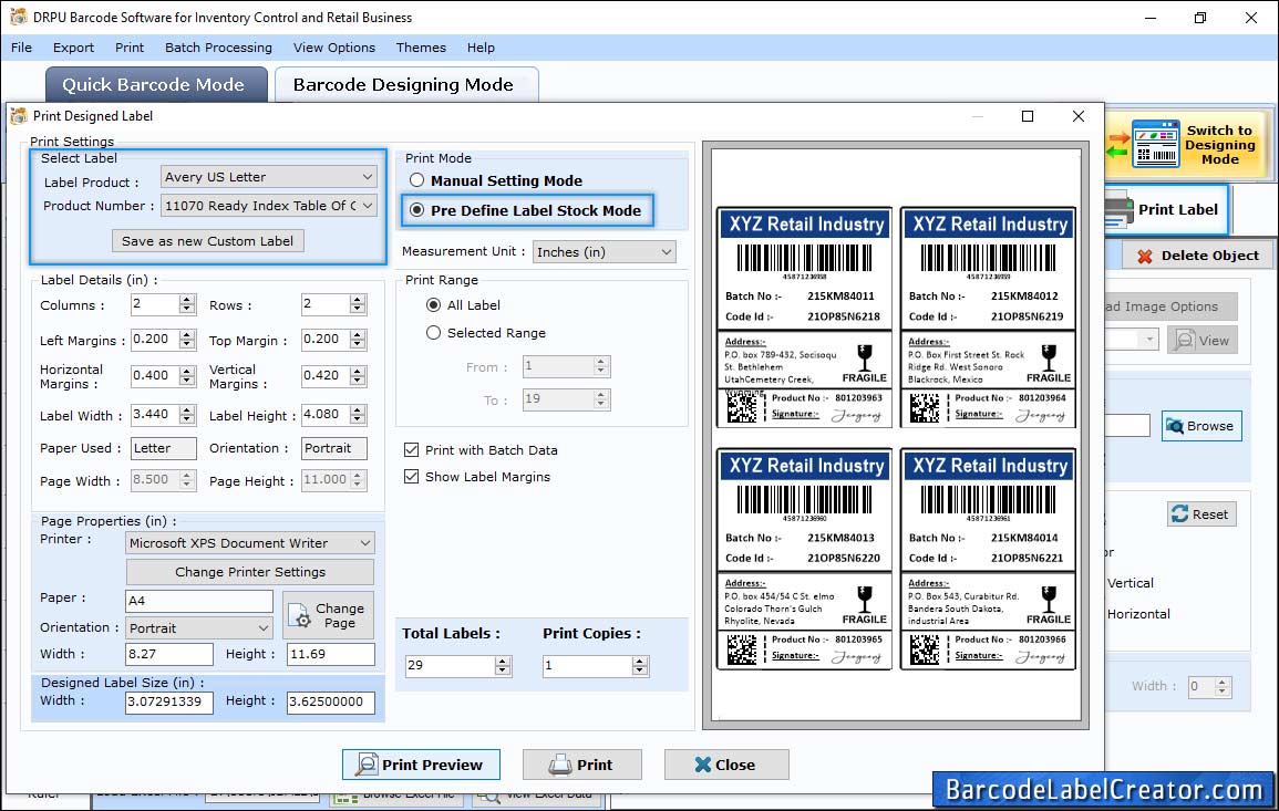 Print Settings