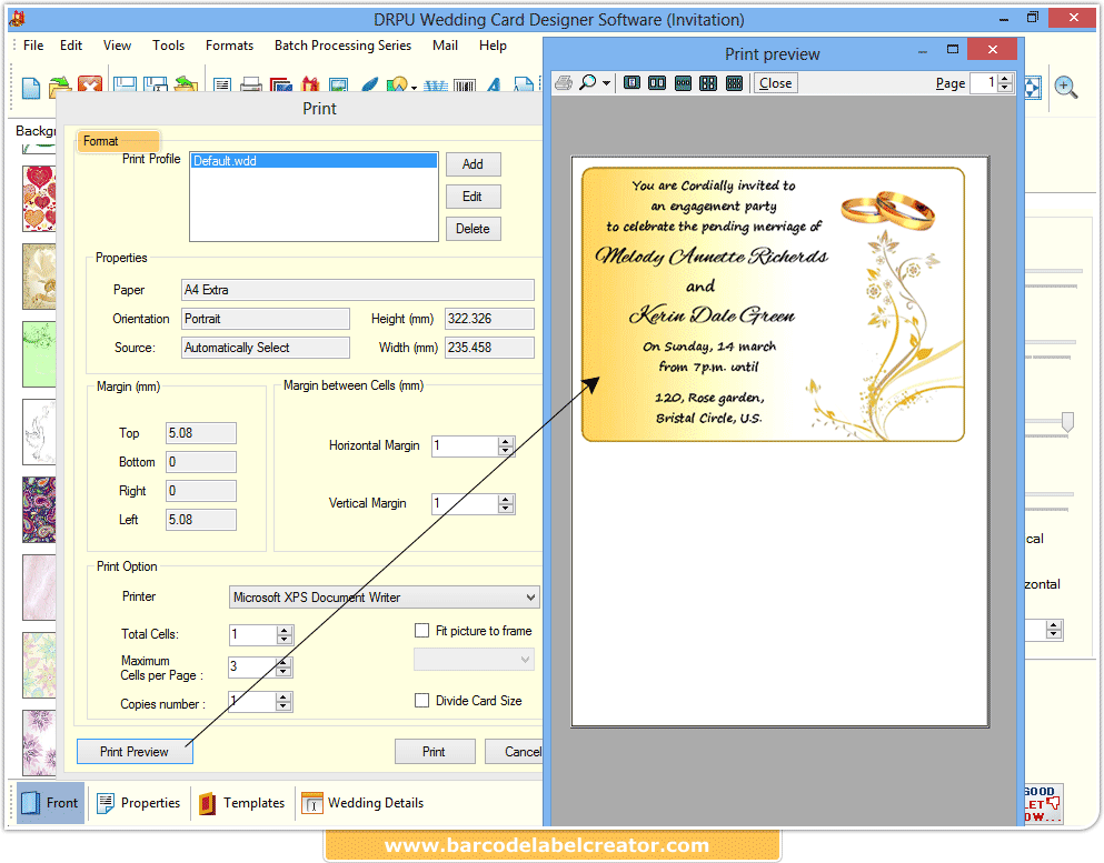 Wedding card maker software screenshots corporate cards designer program