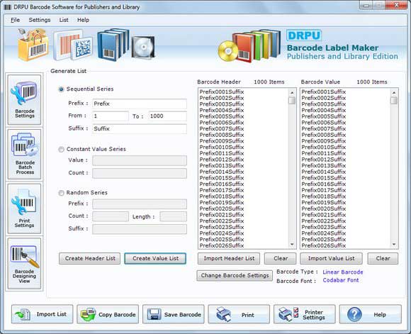 Publishing Industry Barcode Label screenshot